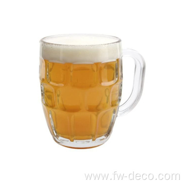 Beer Glass With Handle Dimpled Beer Stein Mug